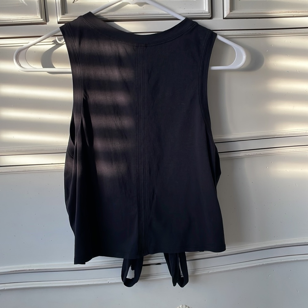 Lululemon Black Sleeveless Top with Tie - Picture 2 of 5